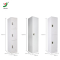 Power coated high gloss triple door steel clothes almirah metal clothes storage cabinet